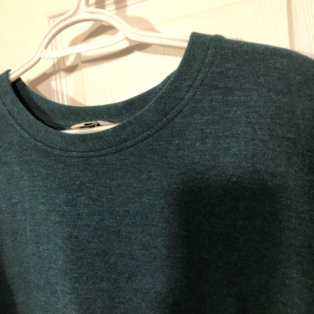 Orvis men teal crew neck long sleeve sweater, L - Picture 2 of 8